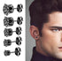 5Pairs 316L Surgical Steel Black CZ 4/5/6/7/8mm Solitaire Men Women Stud Earring